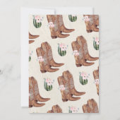 Invitation Bottes florales roses Brown et Fête des mariées mo (Dos)