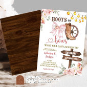 Invitation Bottes florales rustiques ou vaches Révélation de 