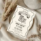 Invitation Bottes illustrées à la main et Fête des mariées mo