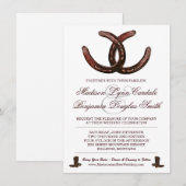 Invitation Bottes occidentales de fers à cheval de pays (Devant / Derrière)