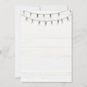 Invitation Bottes occidentales florales boho et douche de mar (Dos)