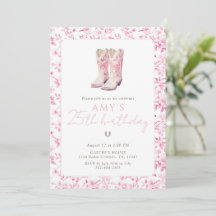 Bottes occidentales florales pour 25e anniversaire