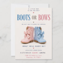 Bottes ou arcs révélation du sexe Rose ou Bleu