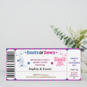 Invitation bottes ou arcs sexe révéler style de billet (Debout devant)