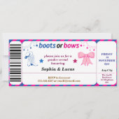 Invitation bottes ou arcs sexe révéler style de billet (Devant)