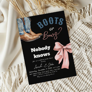 Invitation Bottes ou rubans Bleu ou rose Lui ou elle Révélati