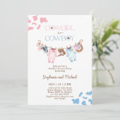 Invitation Bottes ou vaches Révélation de genre (Debout devant)