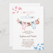 Invitation Bottes ou vaches Révélation de genre (Devant / Derrière)