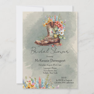 Invitation Bottes pour fille Bluebonnets Fête des mariées mar