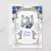 Invitation Bottes Princess Silver Navy Charra Mis Quince 2 (Dos)