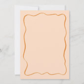 Invitation Bottes rétro orange et Fête des mariées bulle (Dos)