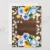 Invitation Bottes Rustiques De Petite Femme Florale Premier A (Dos)