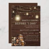 Invitation Bottes rustiques et bières avant le paradis de la  (Devant / Derrière)