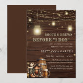 Invitation Bottes rustiques et bières avant que je ne fasse l (Devant / Derrière)