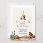 Invitation Bottes rustiques et Fête des mariées Bubbly Countr (Devant)