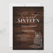 Invitation Bottes Rustiques Et Feux De Joie Anniversaire Swee (Devant)