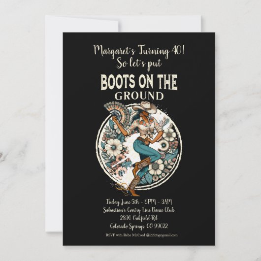 Invitation Bottes Sur Le Terrain (Devant)