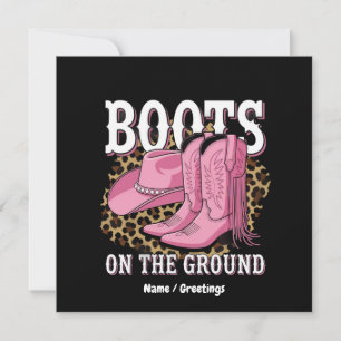 Invitation Bottes sur le terrain Western Cowgirl Linedance