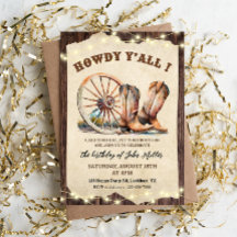 Bottes Western Cowboy abattu Howdy Y'all