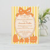 Invitation Bou mignon fantôme baby shower Halloween (Debout devant)