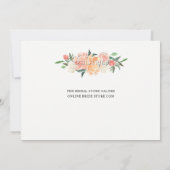 Invitation Bouche à ressort Aquarelle Florale Bridal Brunch (Dos)