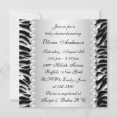 Invitation Bouche bleue Zebra Baby Boy Douche (Dos)