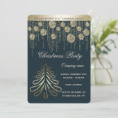 Invitation Bouche d'or luxe entreprise fête de Noël (Debout devant)