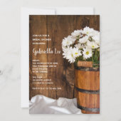 Invitation Bouche en bois de marguerites blanches Fête des ma (Devant)