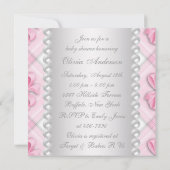 Invitation Bouche rose Africain-Américain Baby Girl Douche (Dos)