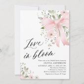 Invitation Bouche rose Amour floral dans la Fête des mariées (Devant)