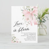 Invitation Bouche rose Amour floral dans la Fête des mariées (Debout devant)