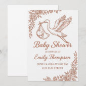 Invitation Bouche Whimsical & Floral Rustic (Devant / Derrière)