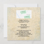 Invitation Bouches crâniennes avec Mariage gothique Rose d'Ha (Dos)