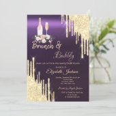 Invitation Bouches d'or Brunch & Bubbly Fête des mariées viol (Debout devant)