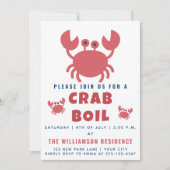 Invitation Bouchon de crabe | Fête d'été / 4 juillet (Devant)