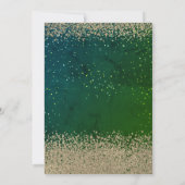 Invitation Bouchon de diplôme d'or, Diamètre Vert Graduation (Dos)