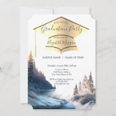 Invitation Bouchon de diplôme d'or, Paysage, Graduation de la (Devant)