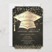 Invitation Bouchon de graduation d'or, Diamètre Stars Graduat (Devant)