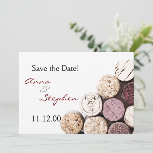 Invitation Bouchons de bouteille de vin (Debout devant)