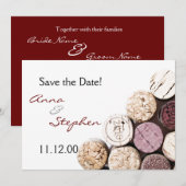 Invitation Bouchons de bouteilles de vin (Devant / Derrière)