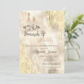 Invitation Bouchons d'or Brunch & Fête des mariées Bubbly (Debout devant)