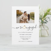 Invitation Boucle Fiançailles aquarelle Fiançailles photo (Debout devant)