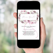 Invitation Boucles d'arc rose c'est un Baby shower fille