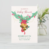 Invitation Boucles de sonneries d'aquarelle baby shower de No (Debout devant)