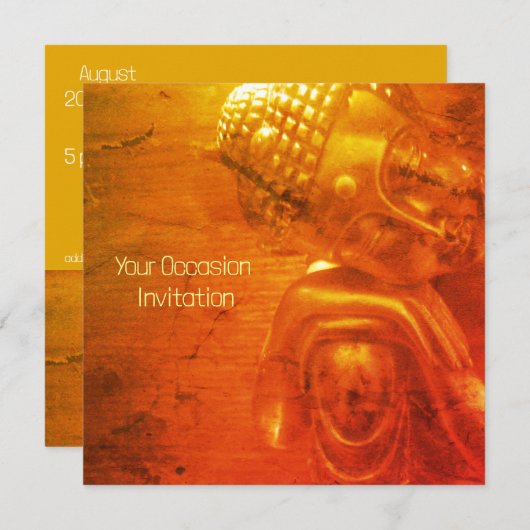 Invitation Bouddha couché (Devant / Derrière)