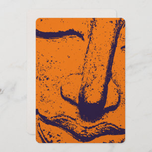 Invitation Bouddha Face Zen Harmonie Bouddha Orange