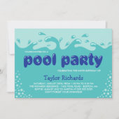 Invitation Boues d'eau - Anniversaire de enfant Pool Party (Devant)
