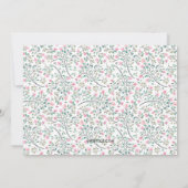 Invitation Bougainvillea Baby shower aquarelle (Dos)