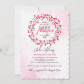 Invitation Bougainvillea Baby shower forestier tropical sauva (Devant)