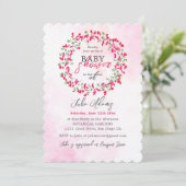 Invitation Bougainvillea Baby shower forestier tropical sauva (Debout devant)